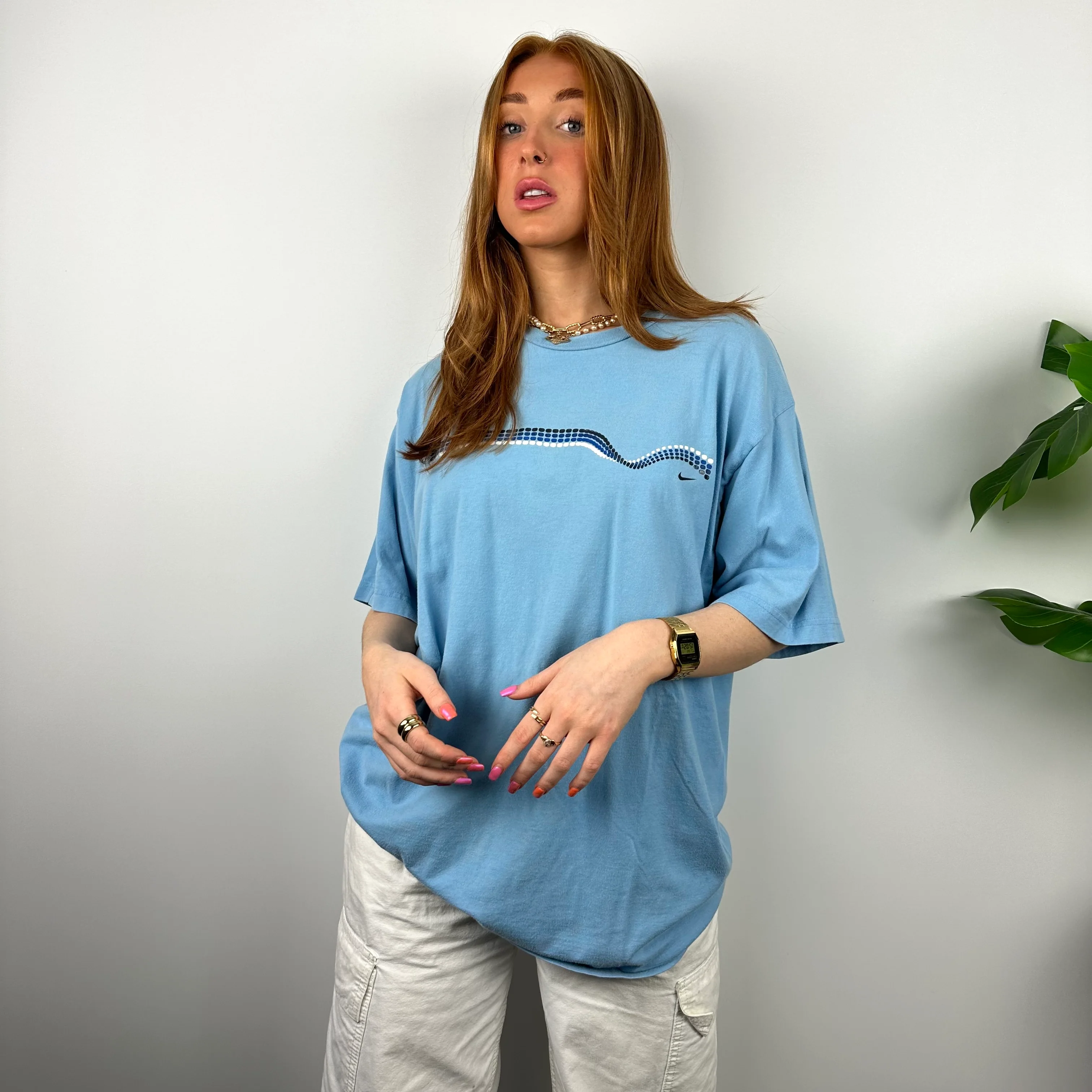 Nike RARE Blue Swoosh T Shirt (XL) - Image 4