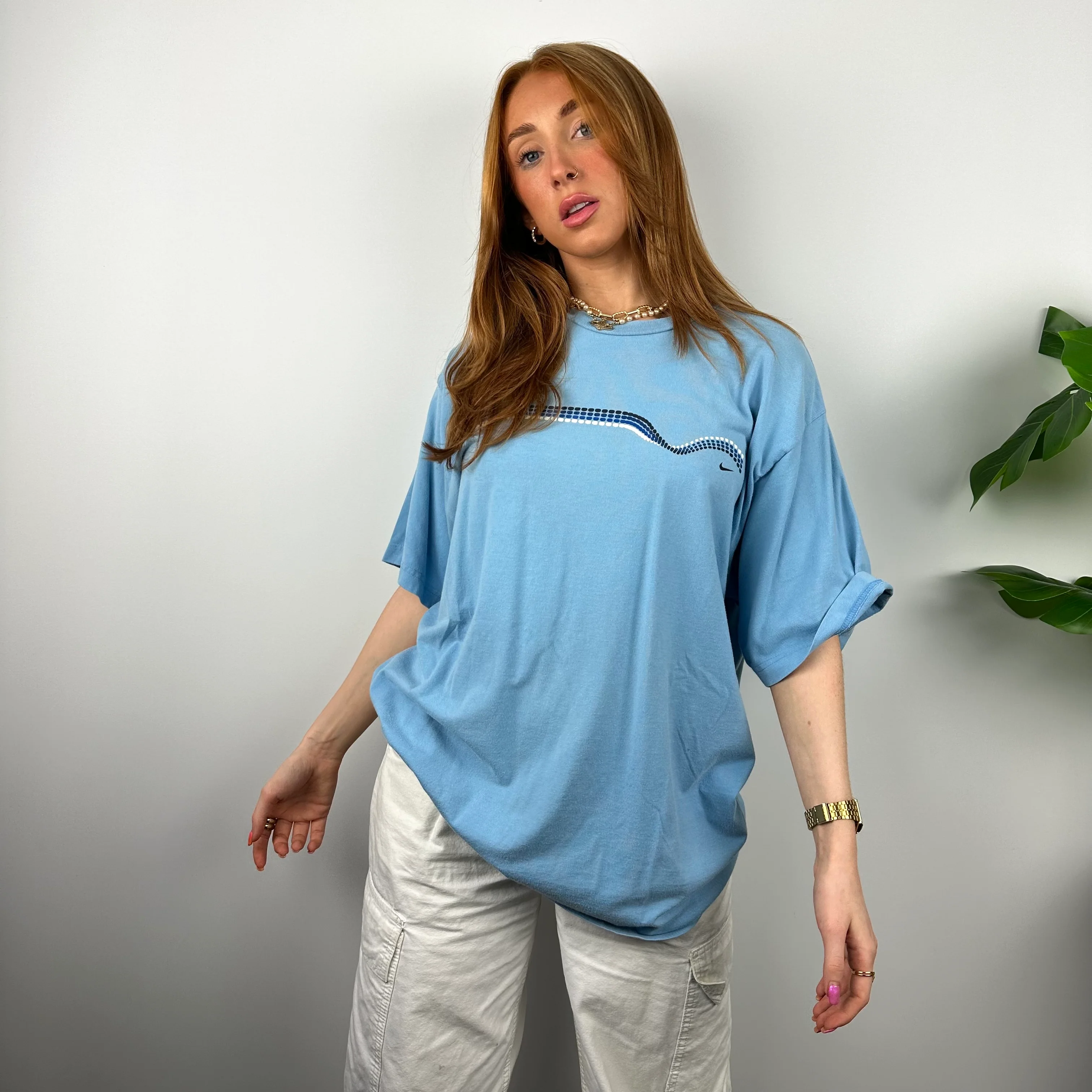 Nike RARE Blue Swoosh T Shirt (XL) - Image 6