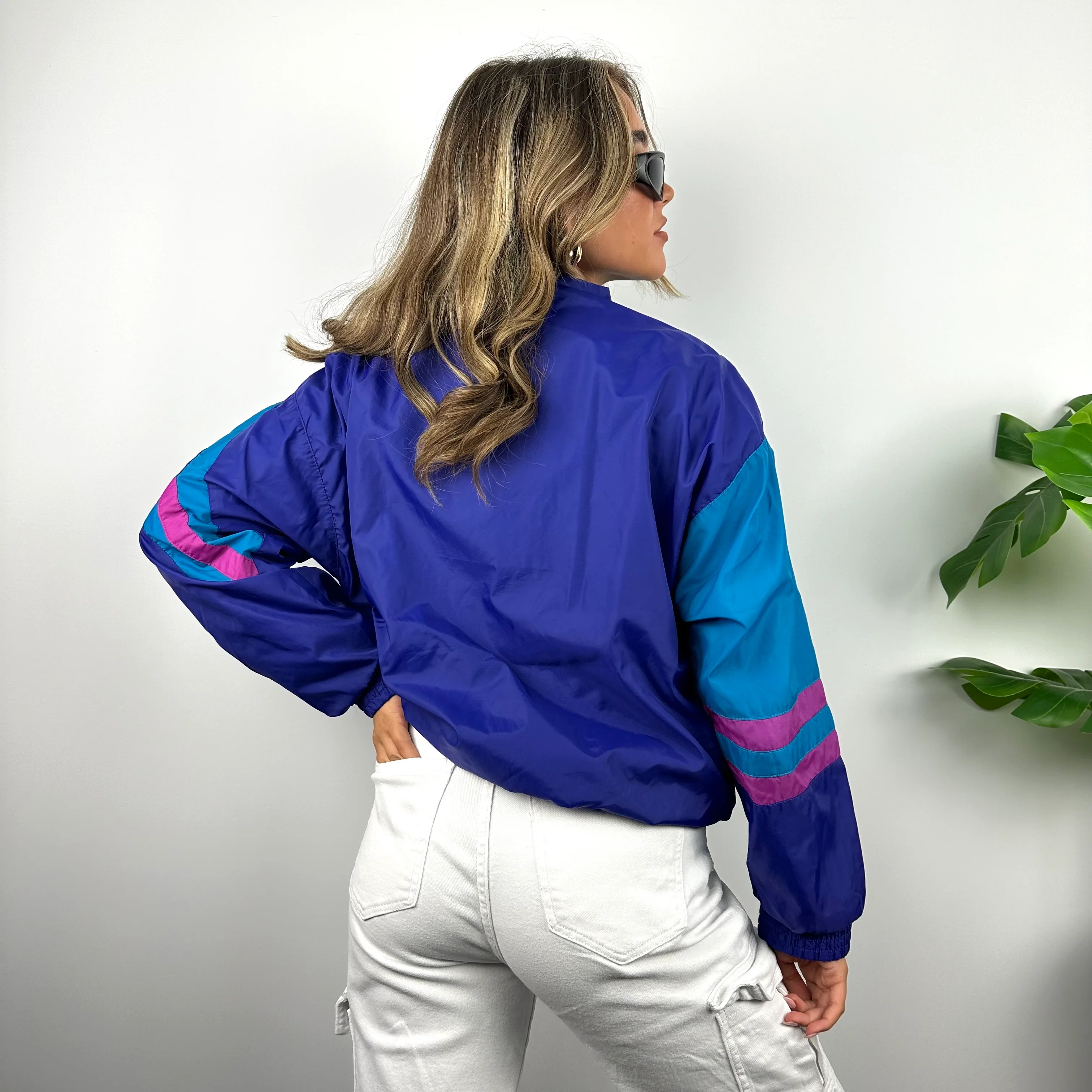 Nike RARE Colour Block Embroidered Spell Out Windbreaker Jacket (S) - Image 5