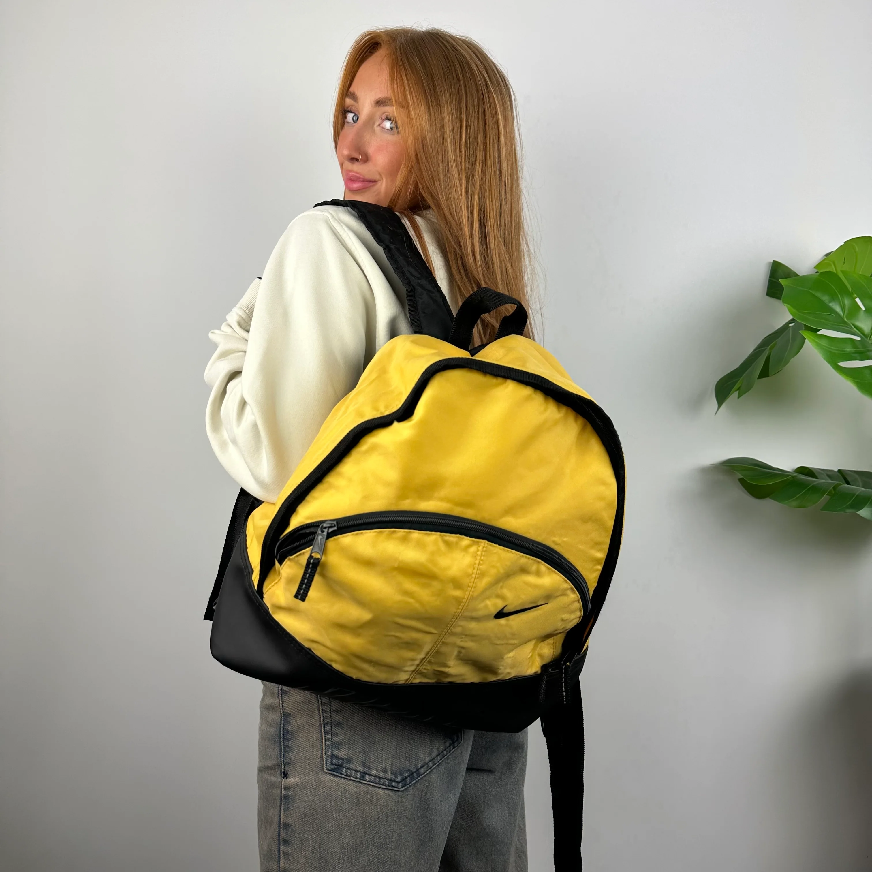 Nike RARE Black & Yellow Spell Out Backpack - Image 3
