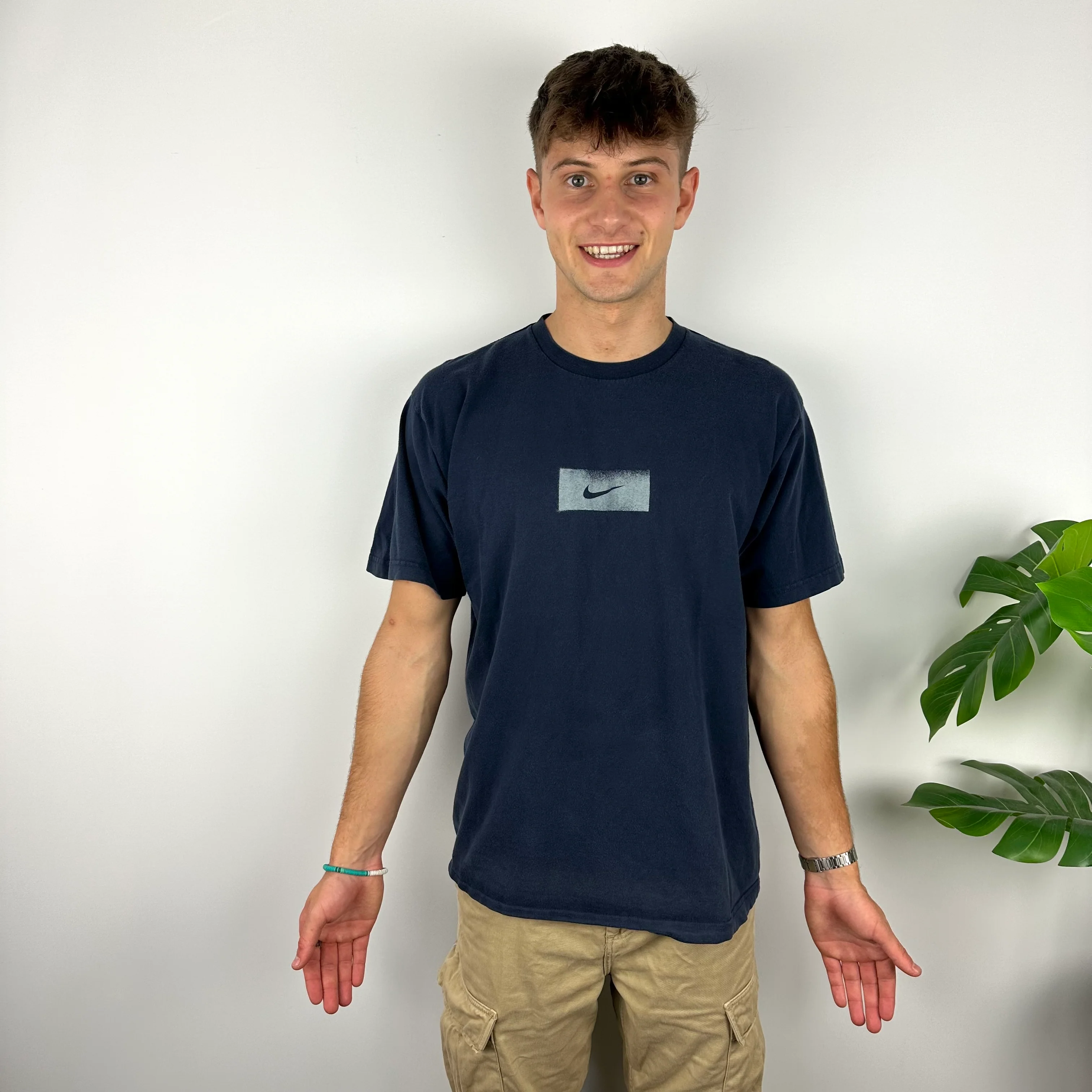 Nike RARE Navy Swoosh T Shirt (L) - Image 3