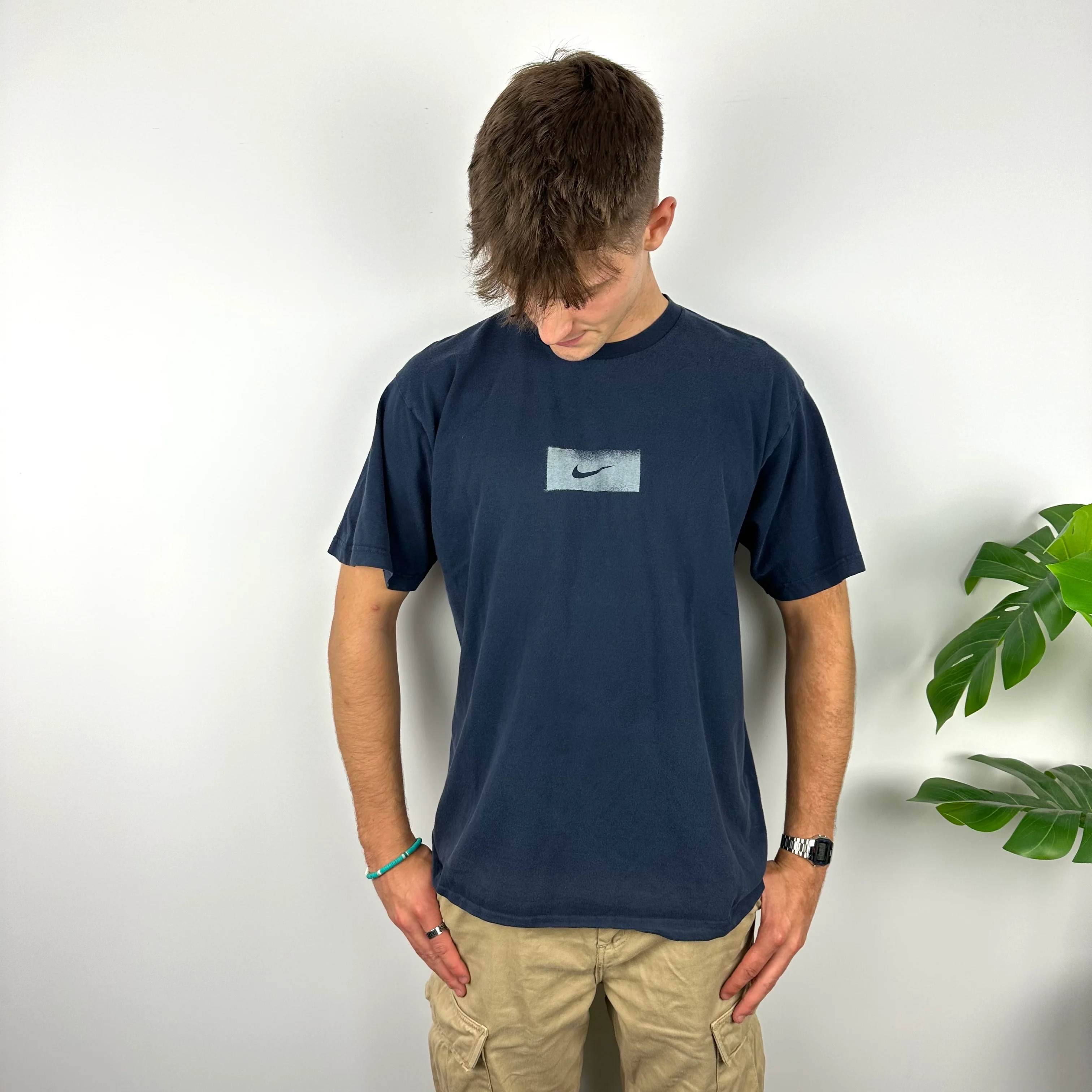 Nike RARE Navy Swoosh T Shirt (L) - Image 7