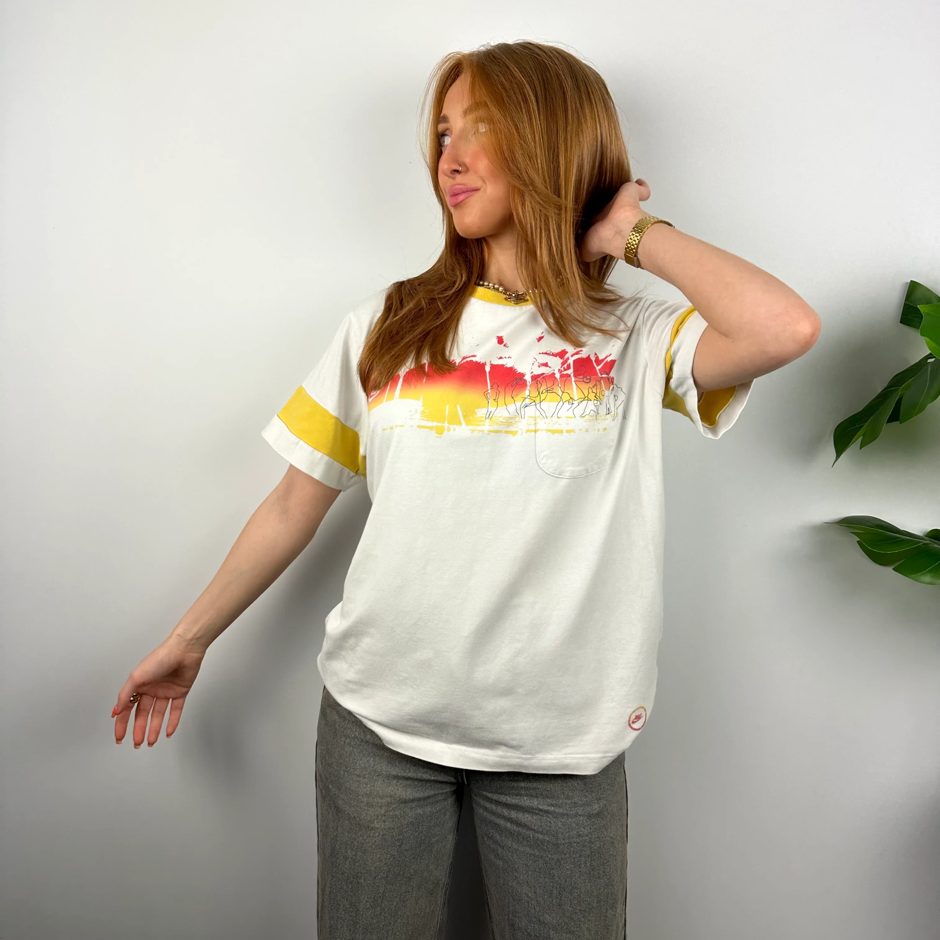Nike RARE White Spell Out T Shirt (S) - Image 4