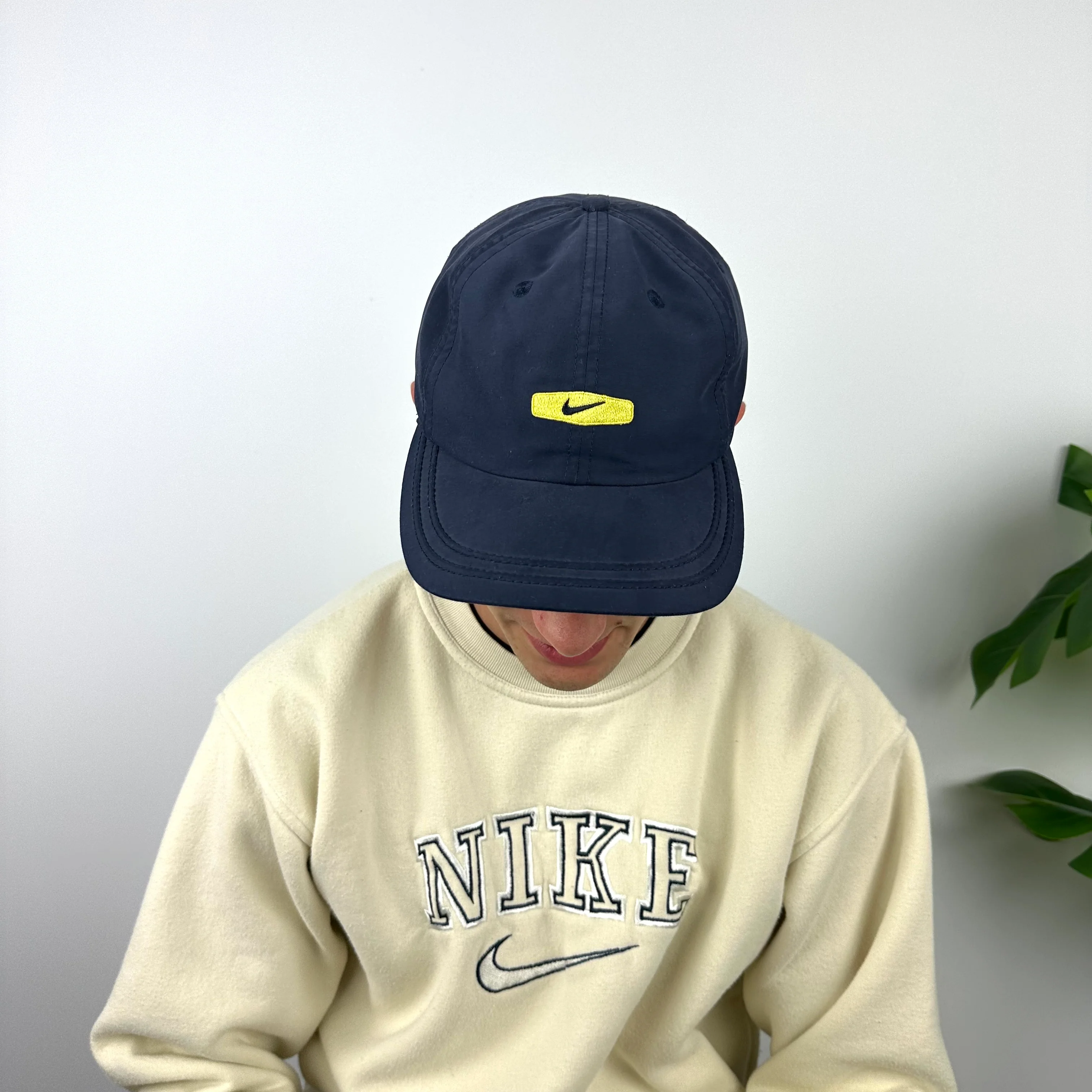 Nike RARE Navy Embroidered Swoosh Cap