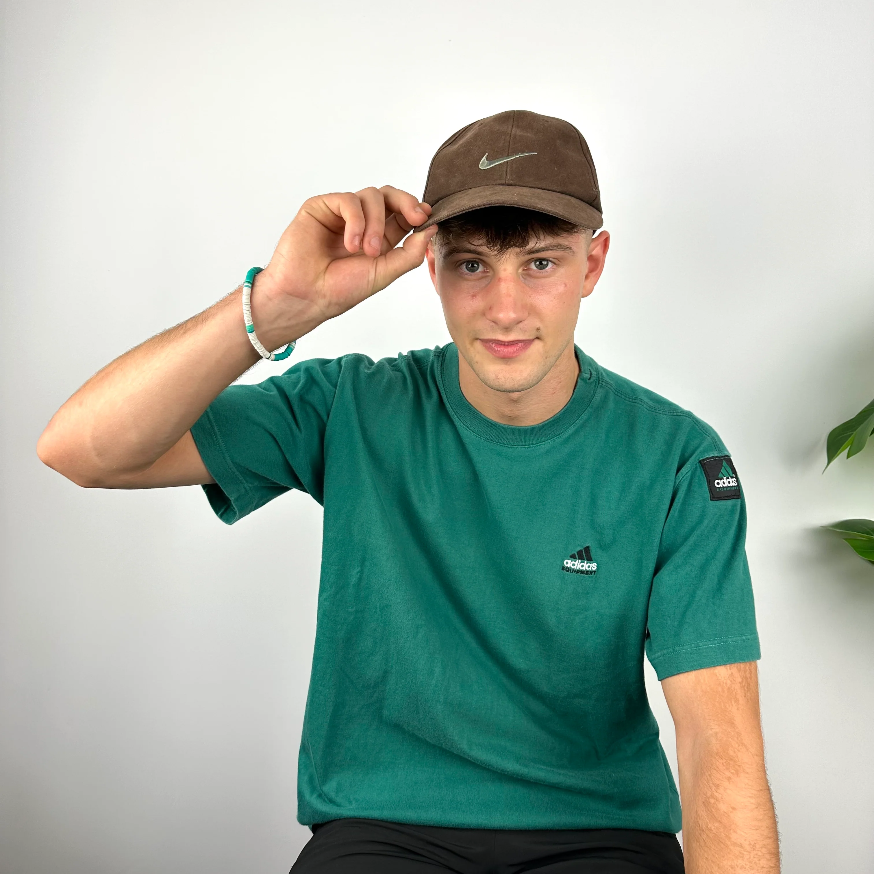 Nike RARE Brown Embroidered Swoosh Cap - Image 6