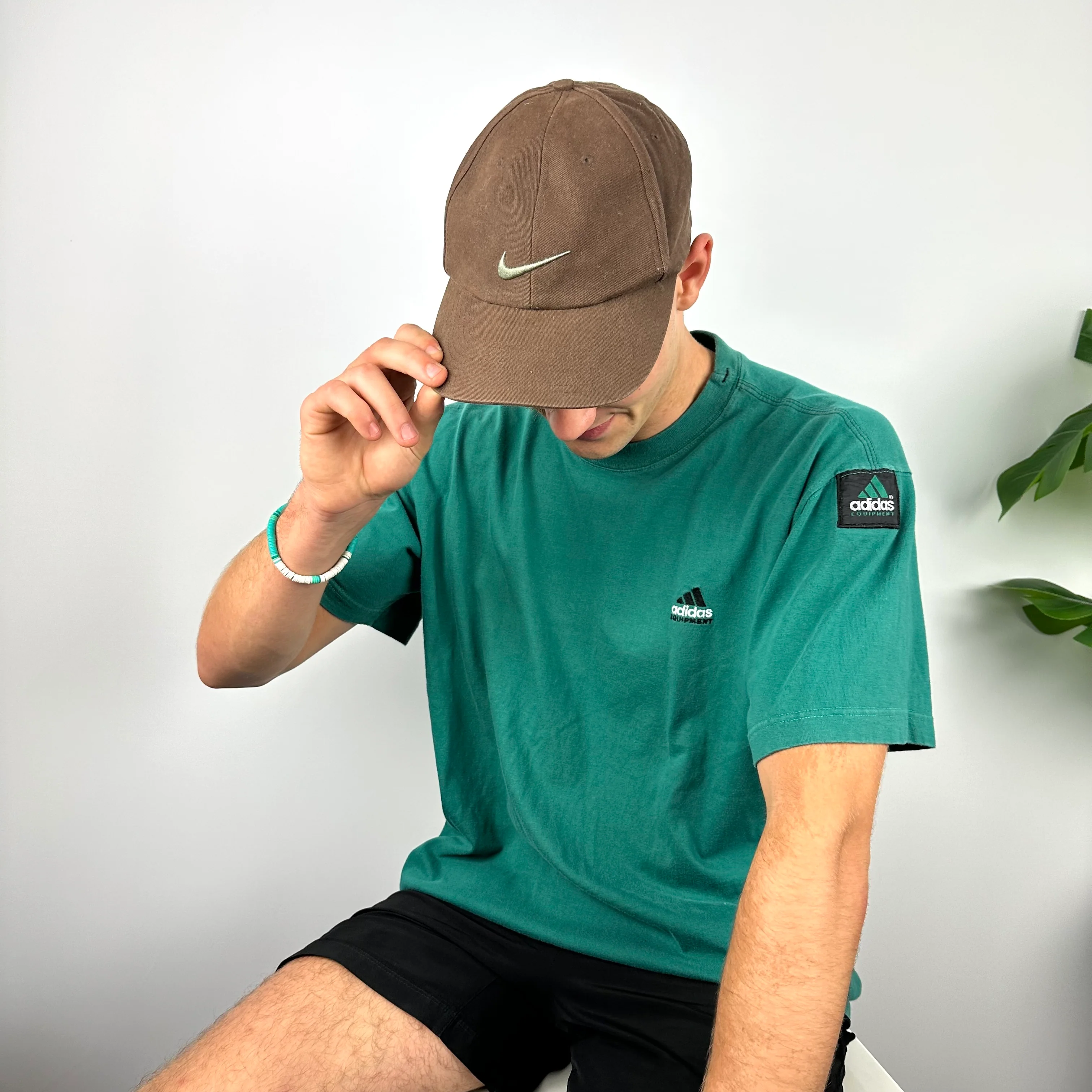 Nike RARE Brown Embroidered Swoosh Cap - Image 7