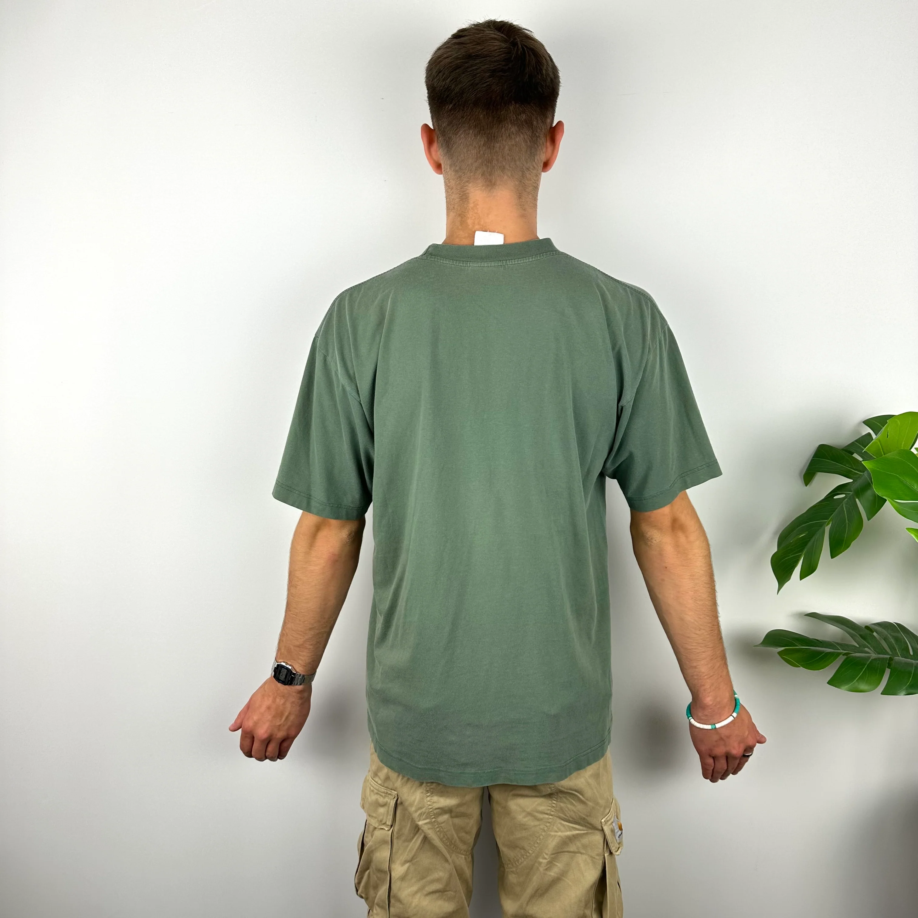 Nike Dark Green Spell Out T Shirt (L) - Image 3