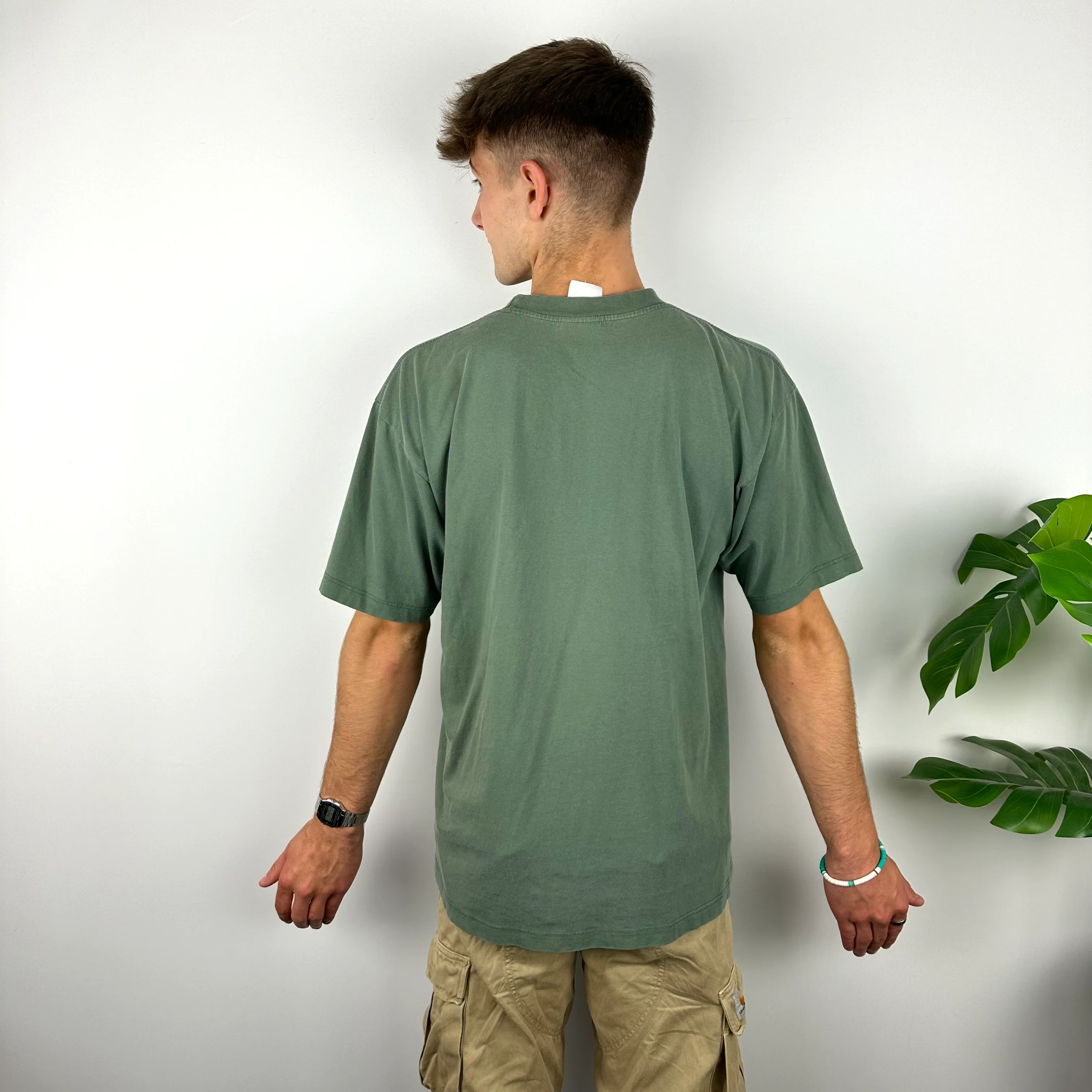Nike Dark Green Spell Out T Shirt (L) - Image 6