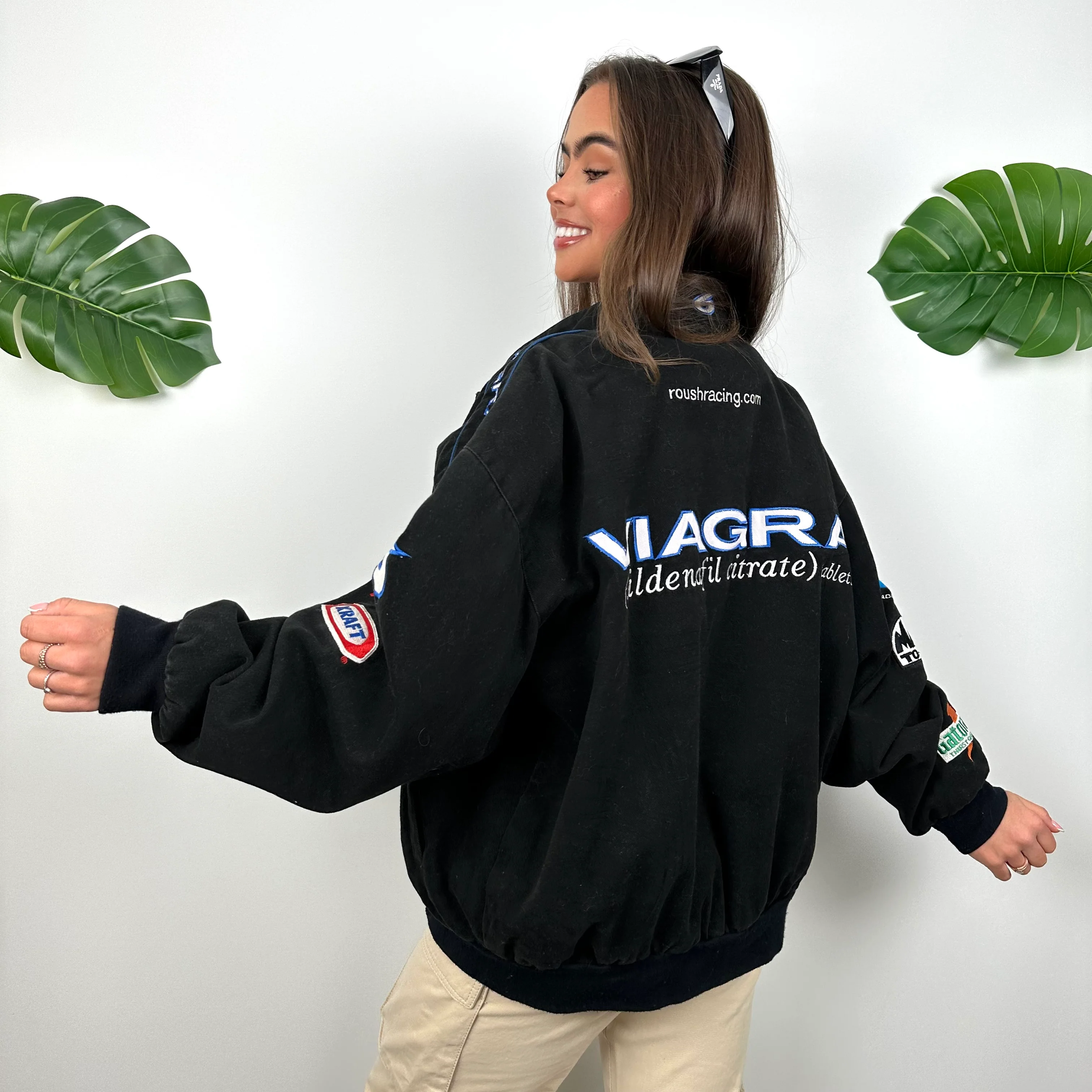 Viagra RARE Black NASCAR Racing Jacket (L) - Image 3
