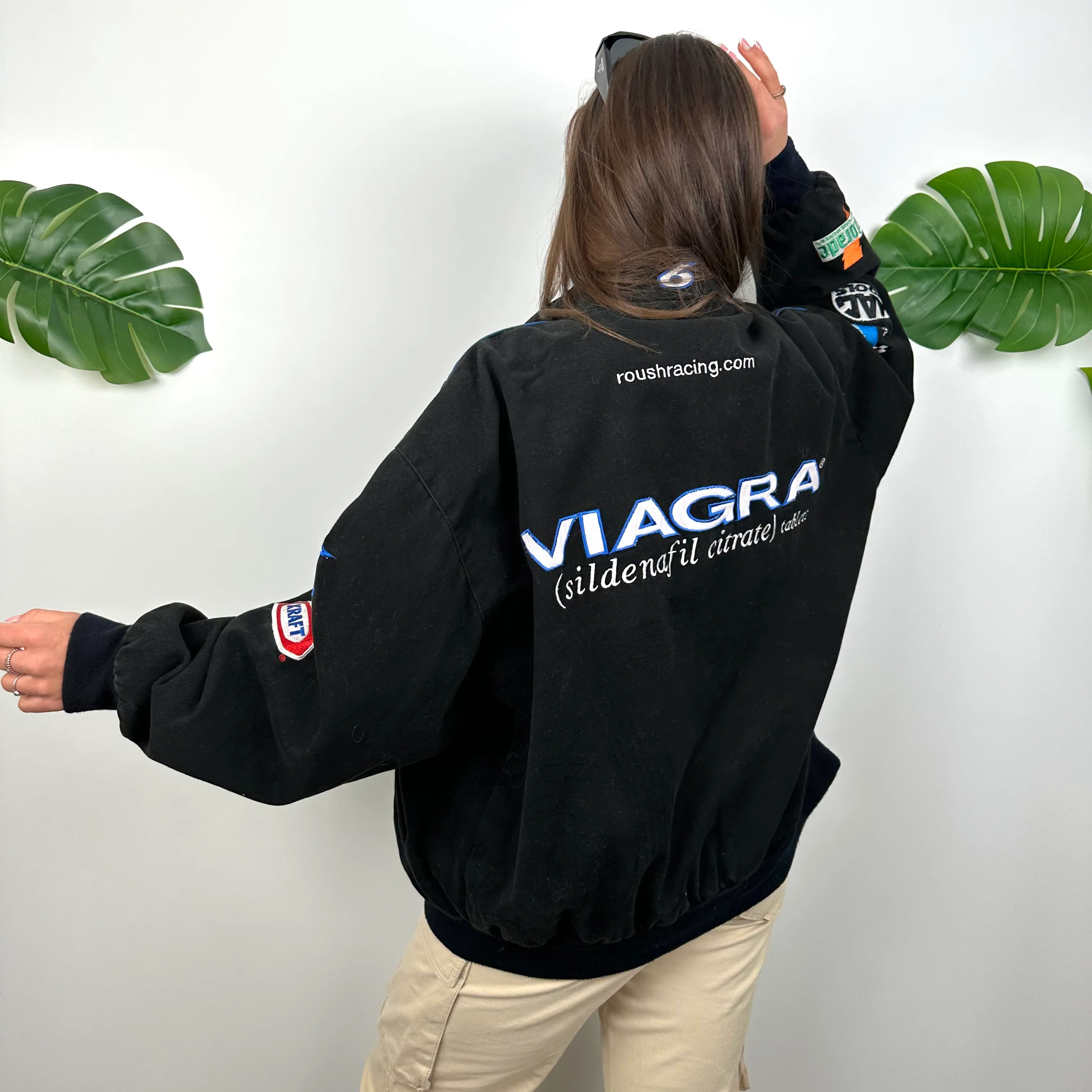 Viagra RARE Black NASCAR Racing Jacket (L) - Image 7